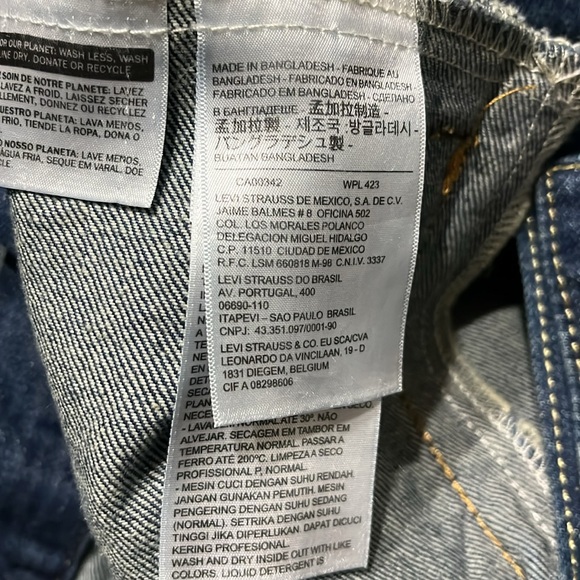 Levis Mens Trucker Denim Jacket Medium Dark Wash Sizes S and L NWT - Picture 6 of 7